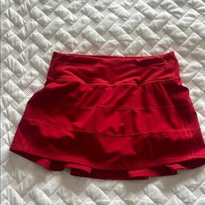 Lululemon Red Athletic Skirt Short